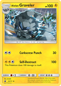 Alolan Graveler #33 Alolan Graveler - Crimson Invasion - #33 - Pokemon TCG card