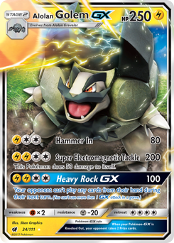 Alolan Golem-GX #34 Alolan Golem-GX - Crimson Invasion - #34 - Pokemon TCG card