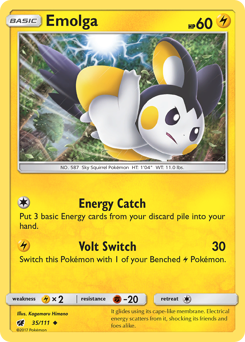 Emolga #35 Emolga - Crimson Invasion - #35 - Pokemon TCG card
