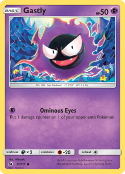 Gastly #36 Gastly - Crimson Invasion - #36 - Pokemon TCG card