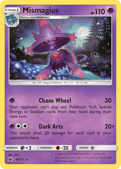 Mismagius - Crimson Invasion - #40 - Pokemon TCG card