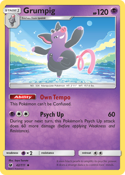 Grumpig #42 Grumpig - Crimson Invasion - #42 - Pokemon TCG card