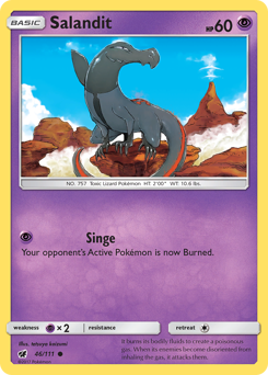 Salandit - Crimson Invasion - #46 - Pokemon TCG card