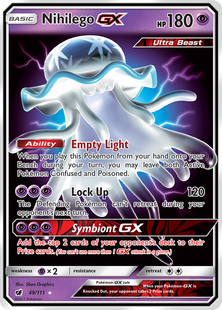 Nihilego-GX - Crimson Invasion - #49 - Pokemon TCG card