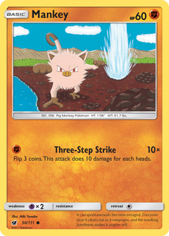Mankey #50 Mankey - Crimson Invasion - #50 - Pokemon TCG card