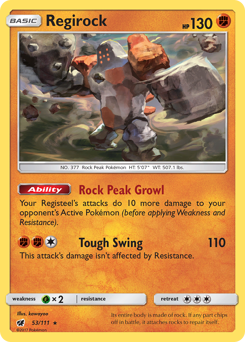 Regirock - Crimson Invasion - #53 - Pokemon TCG card