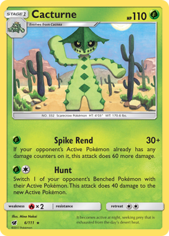 Cacturne - Crimson Invasion - #6 - Pokemon TCG card