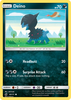 Deino - Crimson Invasion - #60 - Pokemon TCG card