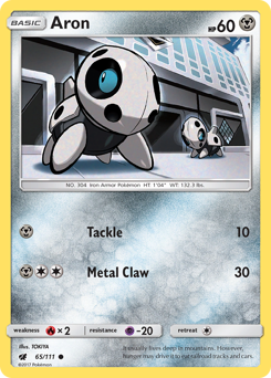 Aron - Crimson Invasion - #65 - Pokemon TCG card