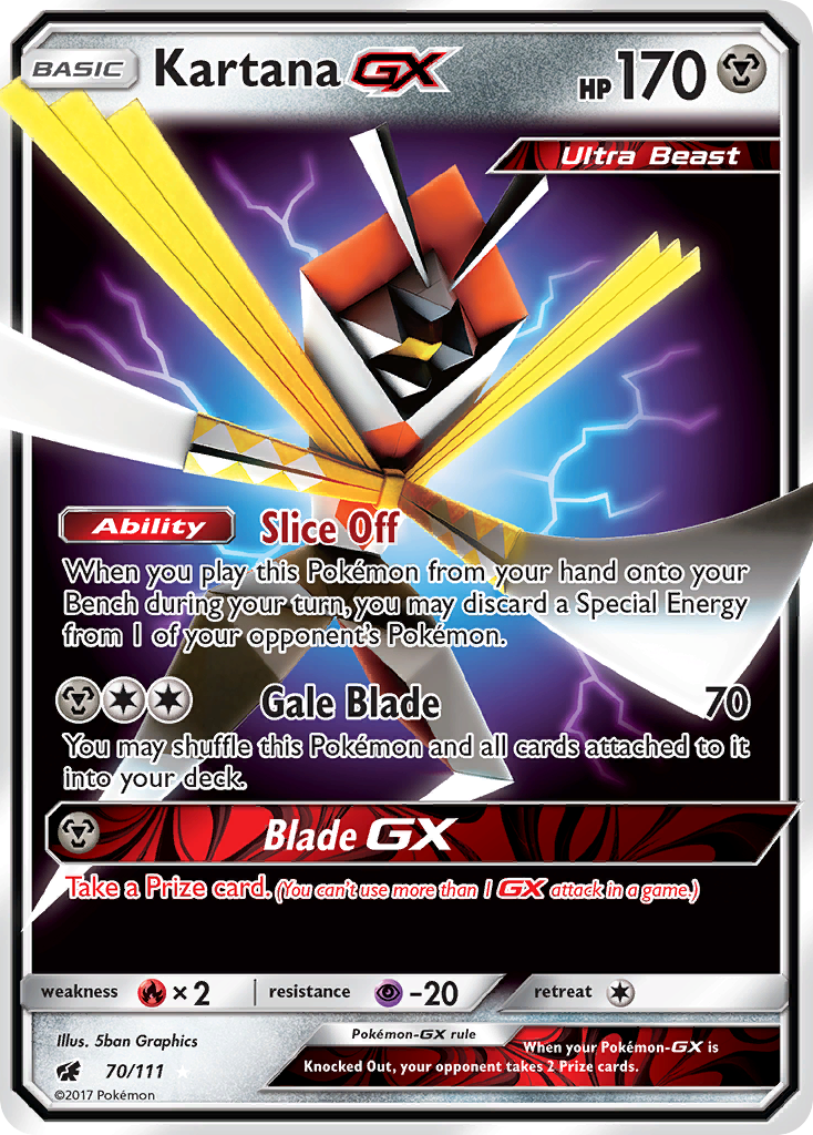 Kartana-GX - Crimson Invasion - #70 - Pokemon TCG card