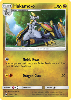 Hakamo-o - Crimson Invasion - #76 - Pokemon TCG card
