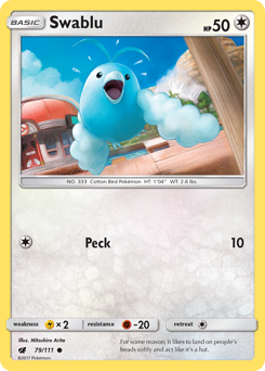 Swablu #79 Swablu - Crimson Invasion - #79 - Pokemon TCG card