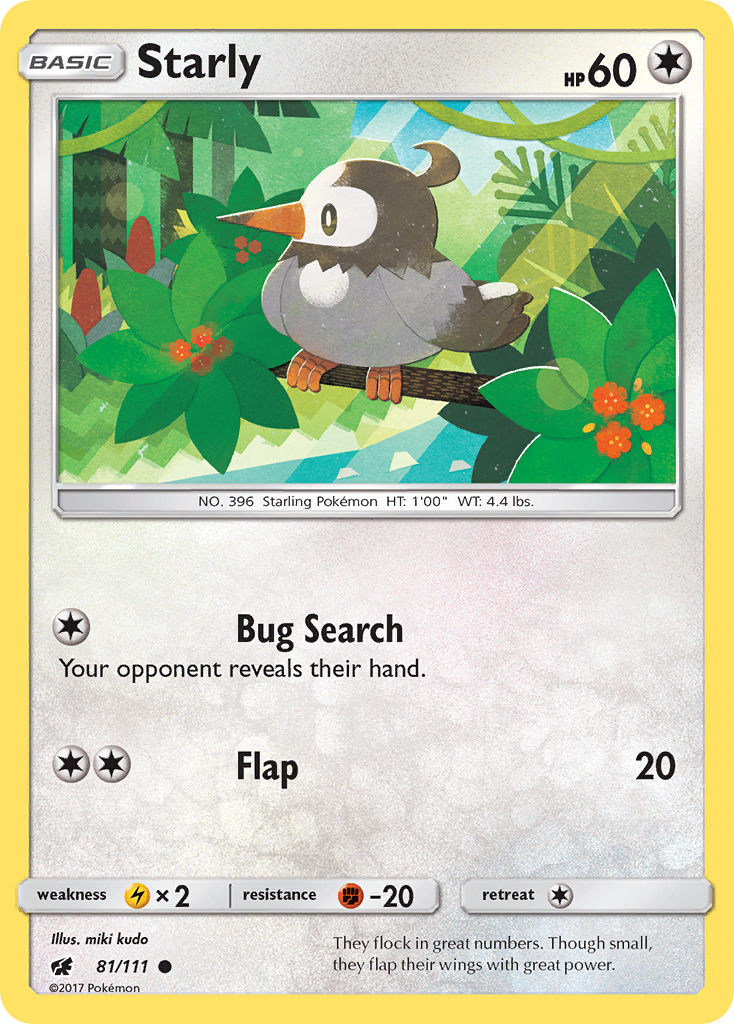 Starly - Crimson Invasion - #81 - Pokemon TCG card