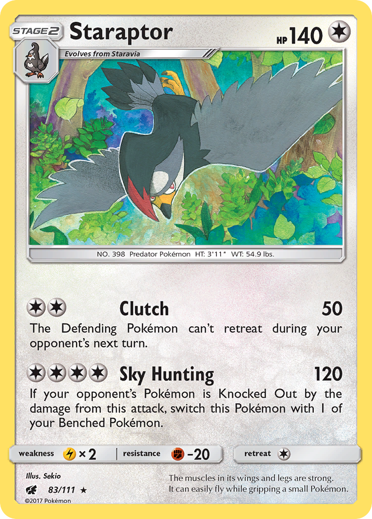 Staraptor - Crimson Invasion - #83 - Pokemon TCG card