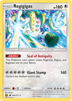 Regigigas #84a Regigigas - Crimson Invasion - #84a - Pokemon TCG card