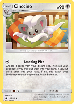 Cinccino - Crimson Invasion - #86 - Pokemon TCG card