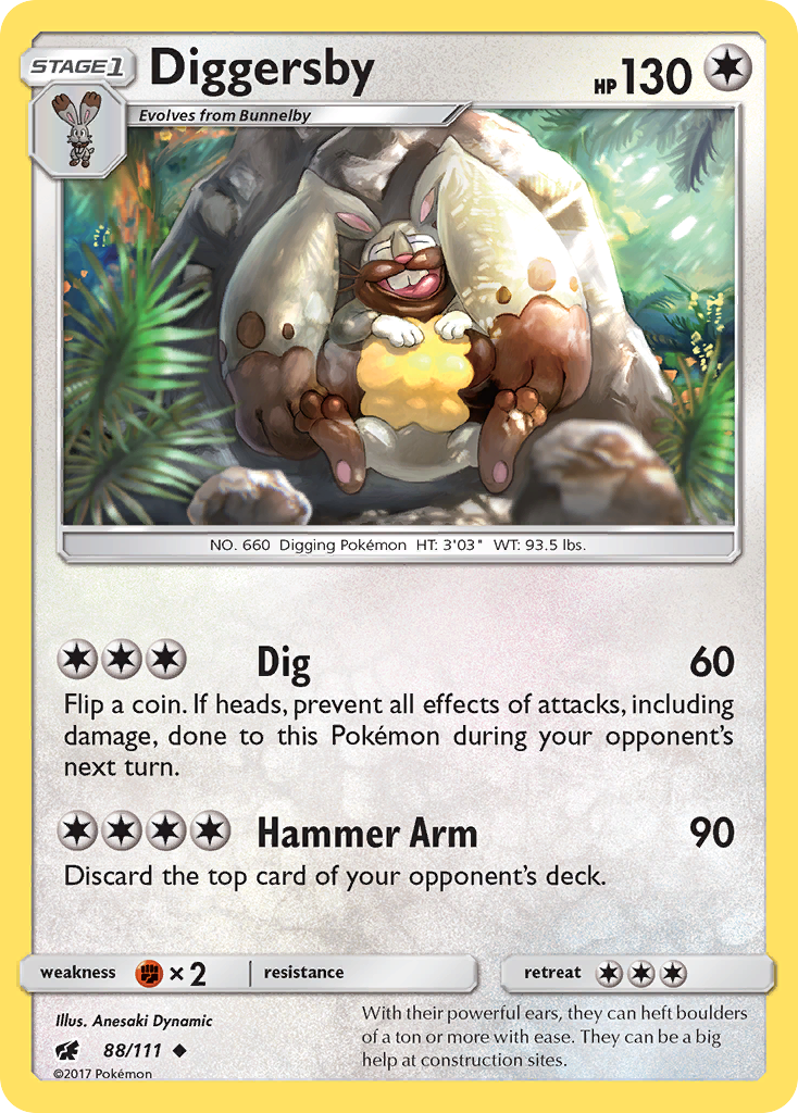 Diggersby - Crimson Invasion - #88 - Pokemon TCG card