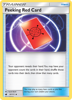 Peeking Red Card - Crimson Invasion - #97 - Pokemon TCG card