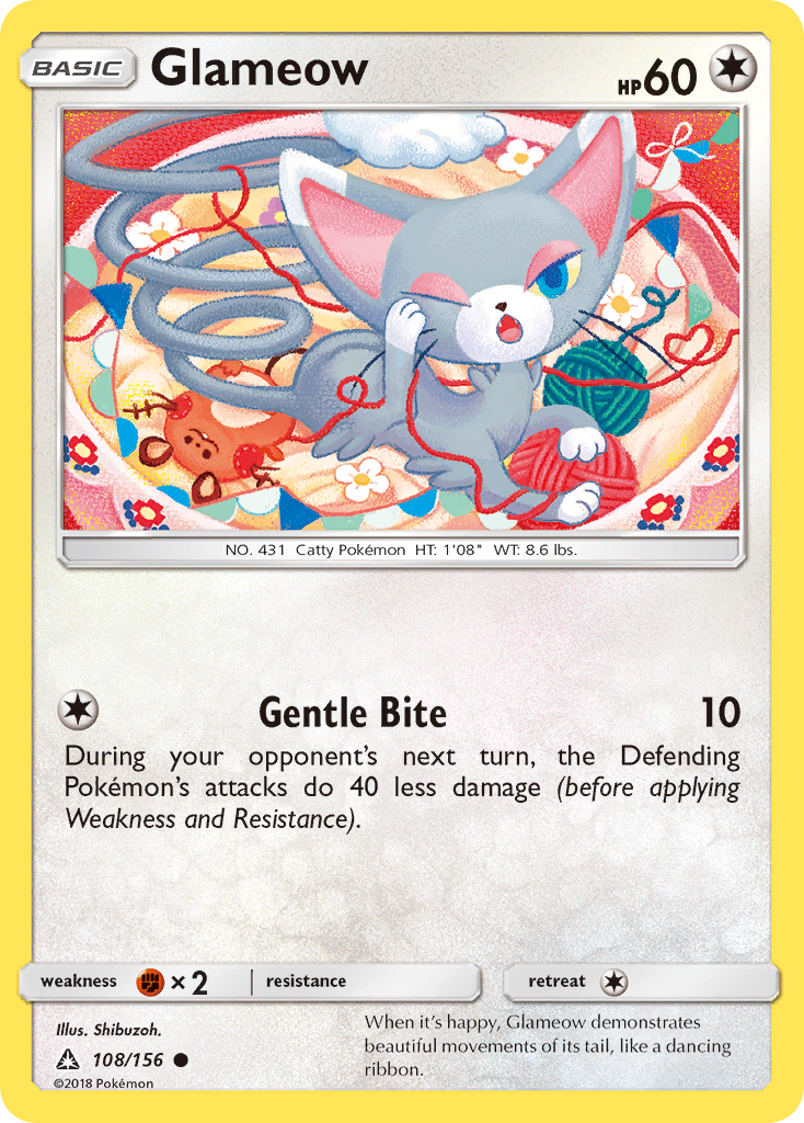 Glameow - Ultra Prism - #108 - Pokemon TCG card