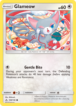 Glameow - Ultra Prism - #108 - Pokemon TCG card