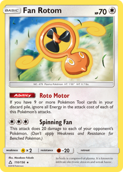 Fan Rotom #110 Fan Rotom - Ultra Prism - #110 - Pokemon TCG card