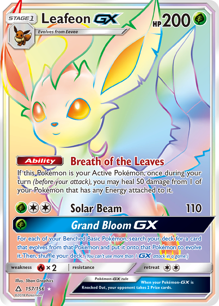 Leafeon-GX - Ultra Prism - #157 - Pokemon TCG card