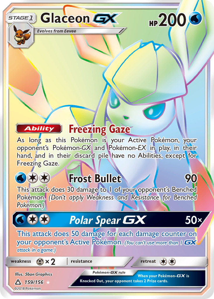 Glaceon-GX - Ultra Prism - #159 - Pokemon TCG card