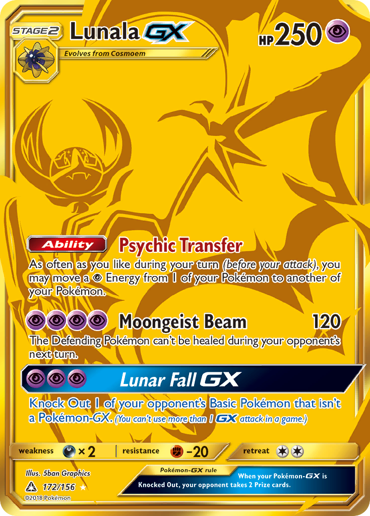 Lunala-GX - Ultra Prism - #172 - Pokemon TCG card