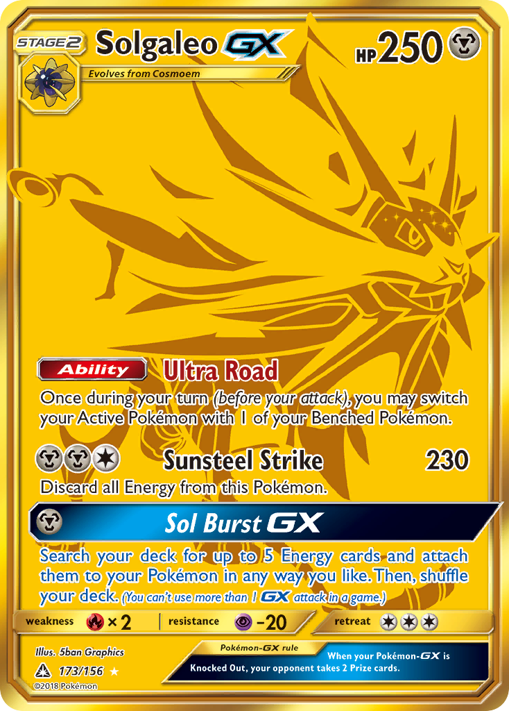Solgaleo-GX - Ultra Prism - #173 - Pokemon TCG card
