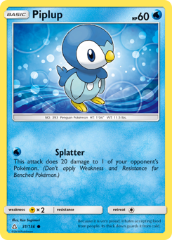 Piplup #31 Piplup - Ultra Prism - #31 - Pokemon TCG card