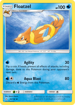Floatzel - Ultra Prism - #36 - Pokemon TCG card