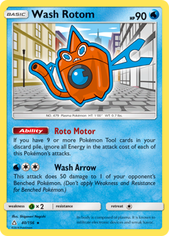 Wash Rotom #40 Wash Rotom - Ultra Prism - #40 - Pokemon TCG card