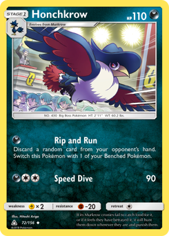 Honchkrow - Ultra Prism - #72 - Pokemon TCG card