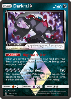 Darkrai ◇ - Ultra Prism - #77 - Pokemon TCG card
