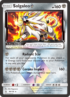 Solgaleo ◇ #89 Solgaleo ◇ - Ultra Prism - #89 - Pokemon TCG card