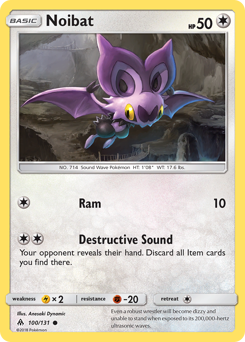 Noibat #100 Noibat - Forbidden Light - #100 - Pokemon TCG card