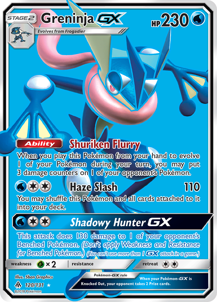 Greninja-GX - Forbidden Light - #120 - Pokemon TCG card