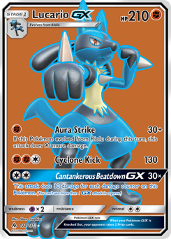 Lucario-GX #122 Lucario-GX - Forbidden Light - #122 - Pokemon TCG card