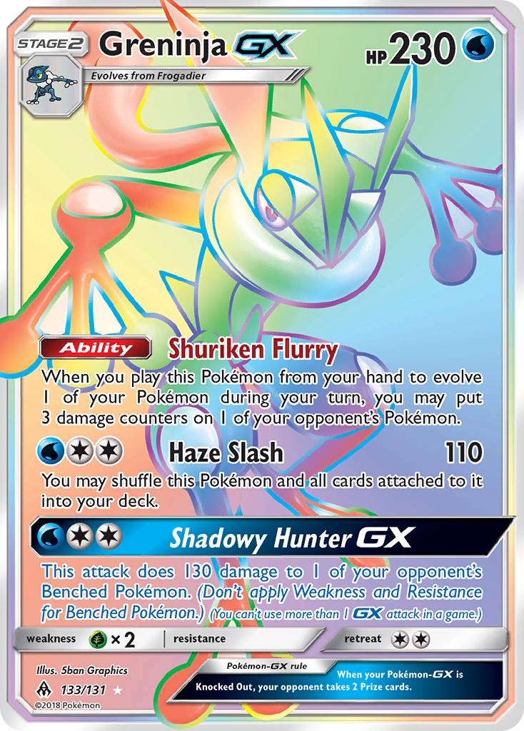 Greninja-GX - Forbidden Light - #133 - Pokemon TCG card