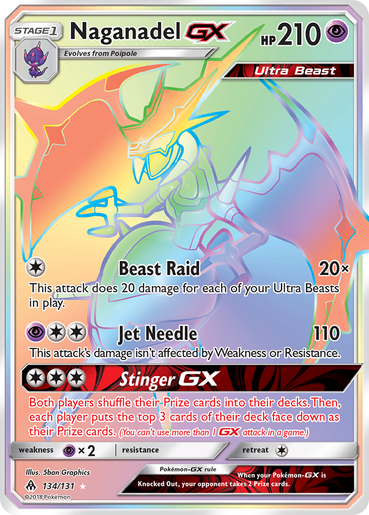 Naganadel-GX - Forbidden Light - #134 - Pokemon TCG card