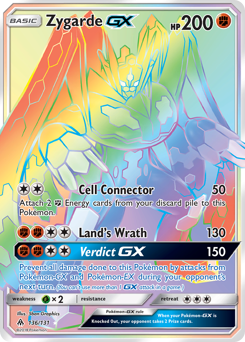 Zygarde-GX #136 Zygarde-GX - Forbidden Light - #136 - Pokemon TCG card