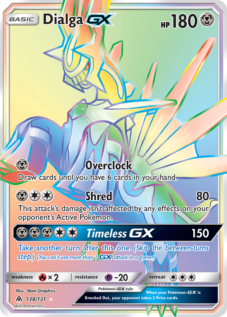 Dialga-GX - Forbidden Light - #138 - Pokemon TCG card
