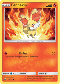 Fennekin - Forbidden Light - #14 - Pokemon TCG card