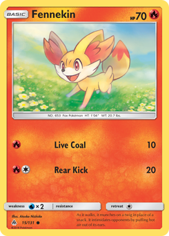 Fennekin - Forbidden Light - #15 - Pokemon TCG card