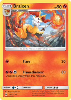 Braixen - Forbidden Light - #16 - Pokemon TCG card