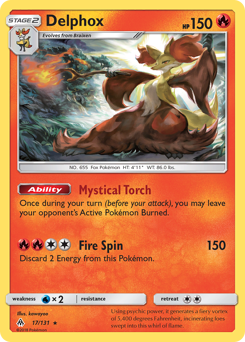 Delphox - Forbidden Light - #17 - Pokemon TCG card