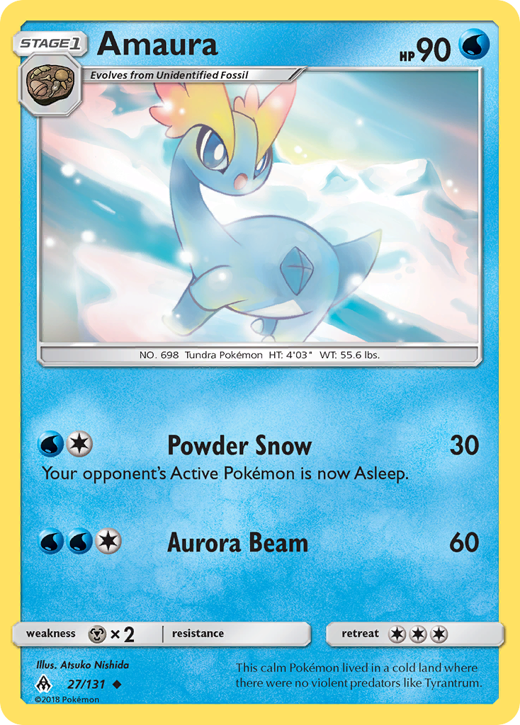 Amaura - Forbidden Light - #27 - Pokemon TCG card