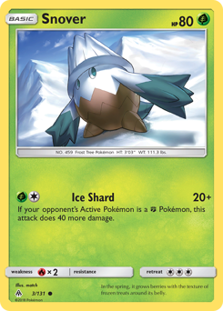 Snover - Forbidden Light - #3 - Pokemon TCG card