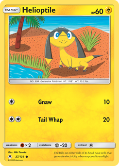 Helioptile #37 Helioptile - Forbidden Light - #37 - Pokemon TCG card