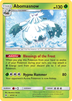 Abomasnow - Forbidden Light - #4 - Pokemon TCG card